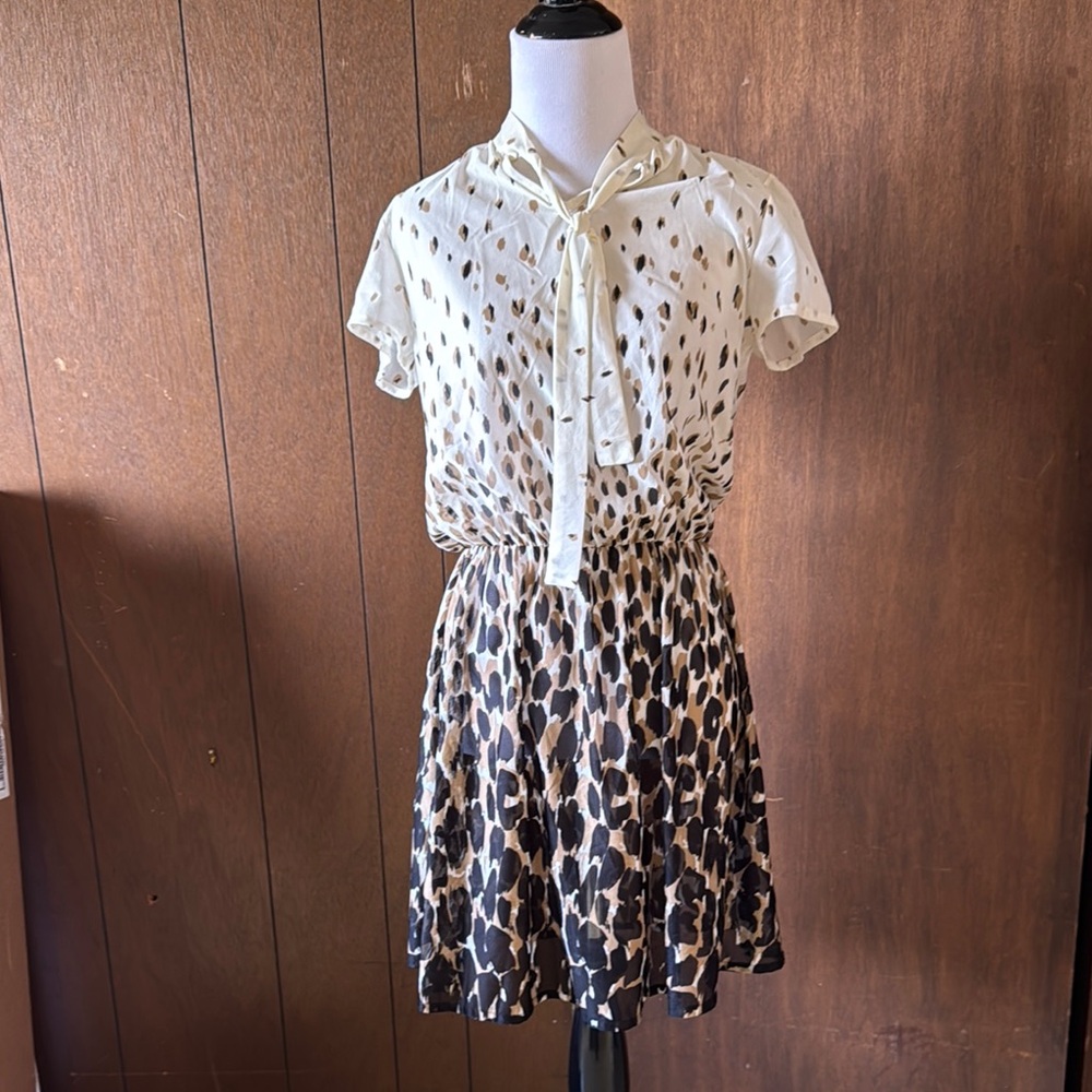 Leopard print rehabbed vintage dress